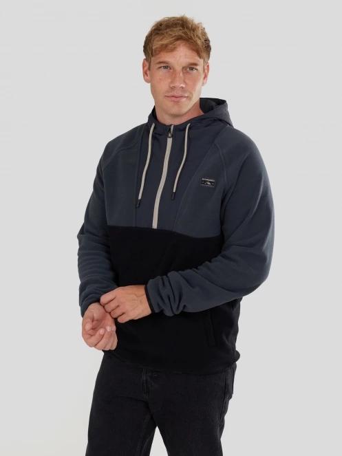 pulover cu gluga pt. barbati Fundango Carlos Fleece Pullover gri 5