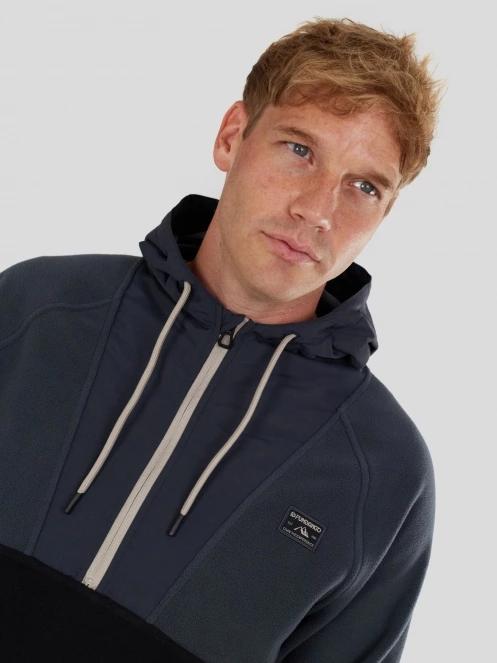 pulover cu gluga pt. barbati Fundango Carlos Fleece Pullover gri 6