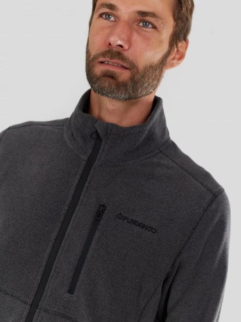 pulover polar pt. barbati Fundango Jeffrey Fullzip Fleece negru 5