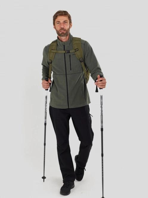 pulover polar pt. barbati Fundango Jeffrey Fleece Jacket oliv 4
