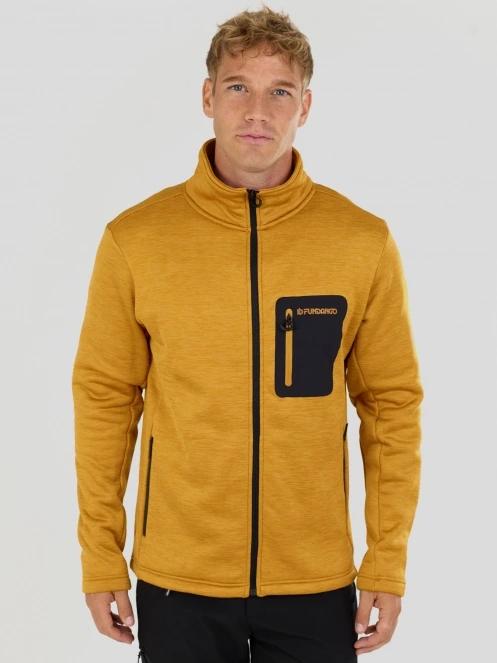 pulover polar pt. barbati Fundango Revolution Fleece Jacket galben 2