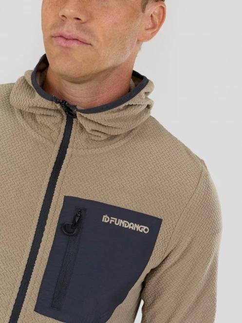 strat intermediar hibrid pt. barbati Fundango Nagano Full Zip Hoodie nisip 6