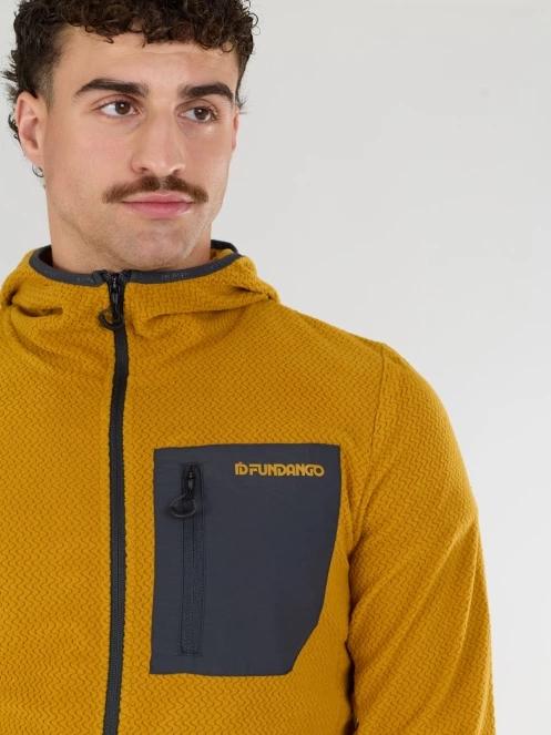 strat intermediar hibrid pt. barbati Fundango Nagano Full Zip Hoodie galben 7