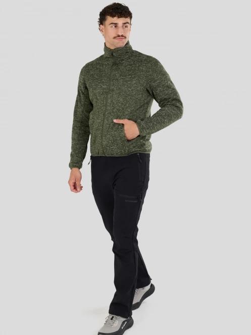 pulover polar pt. barbati Fundango Cruz Knit Fleece Jacket oliv 4