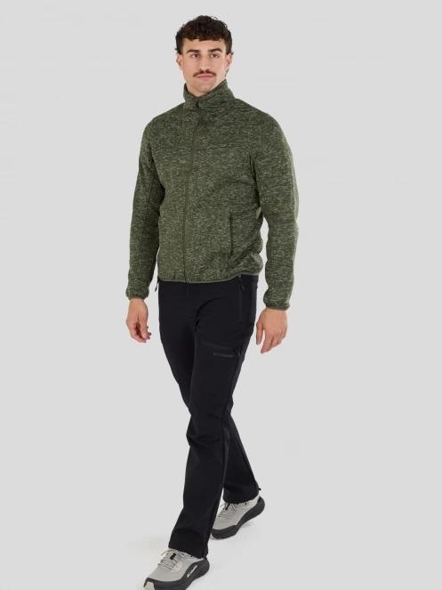pulover polar pt. barbati Fundango Cruz Knit Fleece Jacket oliv 5