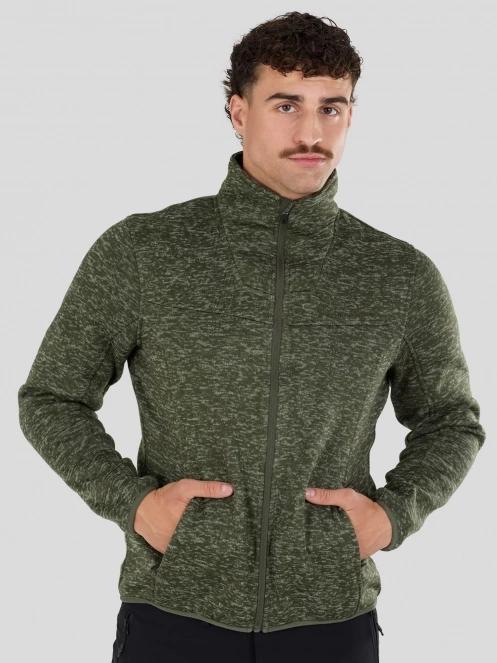 pulover polar pt. barbati Fundango Cruz Knit Fleece Jacket oliv 6