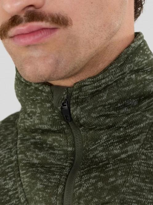 pulover polar pt. barbati Fundango Cruz Knit Fleece Jacket oliv 8