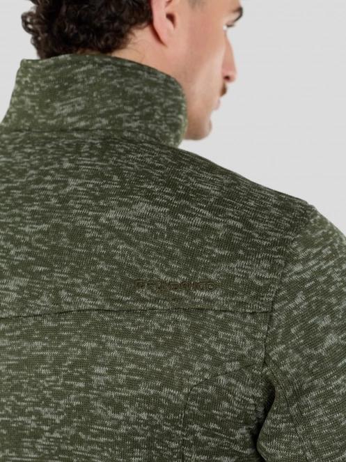 pulover polar pt. barbati Fundango Cruz Knit Fleece Jacket oliv 9