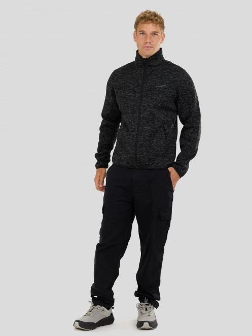 pulover polar pt. barbati Fundango Cruz Knit Fleece Jacket gri 4