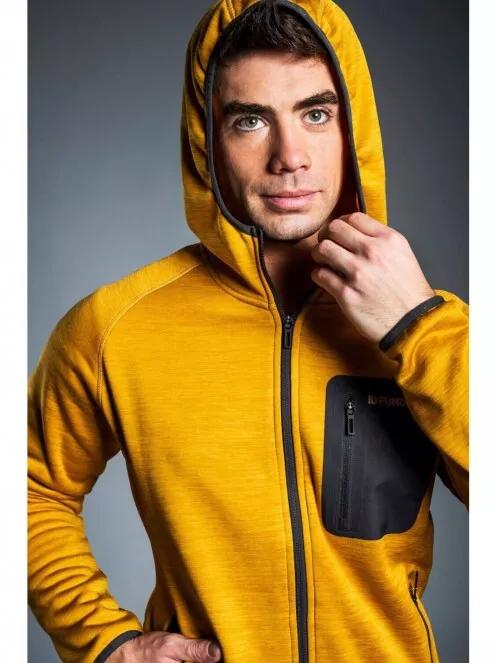 pulover polar pt. barbati Fundango HERMON Hooded Fleece portocaliu 4