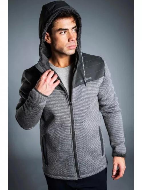 pulover cu gluga pt. barbati Fundango ASHFORD Insulated Fleece Jacket gri 3