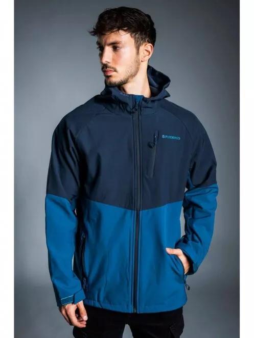 pulover polar pt. barbati Fundango COOPER Softshell Jacket albastru inchis 2