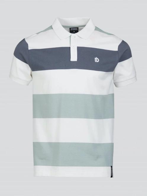 tricou cu guler pt. barbati Fundango Incognito Stripe Poloshirt albastru deschis 7