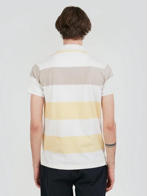 tricou cu guler pt. barbati Fundango Incognito Stripe Poloshirt galben 3