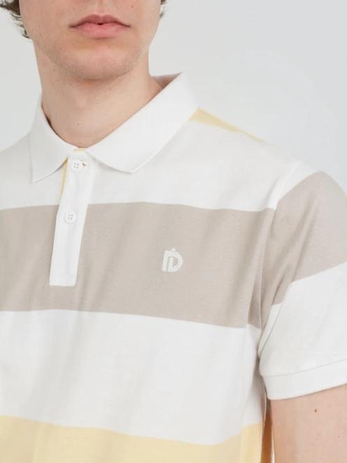 tricou cu guler pt. barbati Fundango Incognito Stripe Poloshirt galben 6