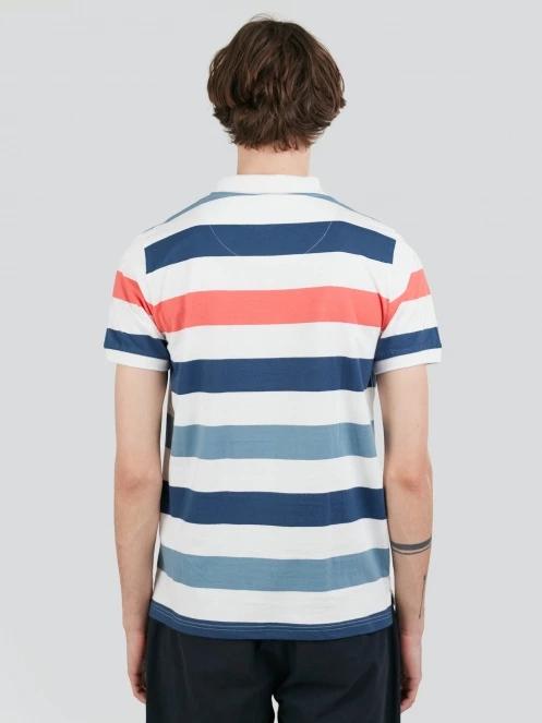 tricou cu guler pt. barbati Fundango Incognito Stripe Poloshirt rosu 3