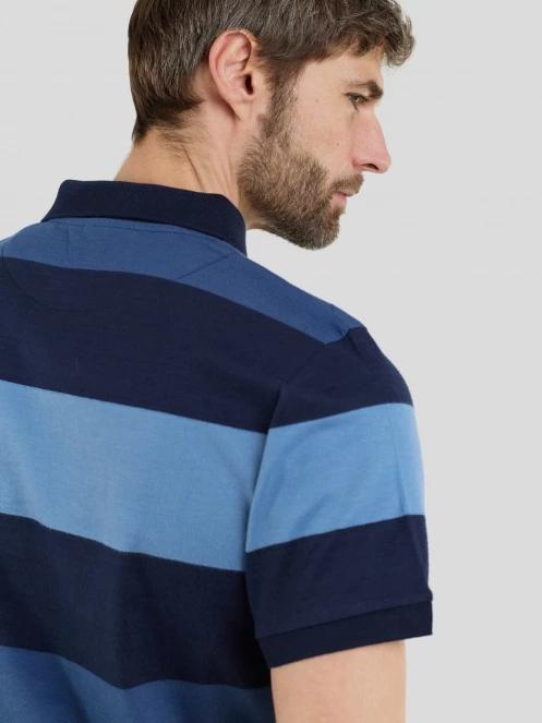 tricou cu guler pt. barbati Fundango Incognito Stripe Poloshirt albastru inchis 7