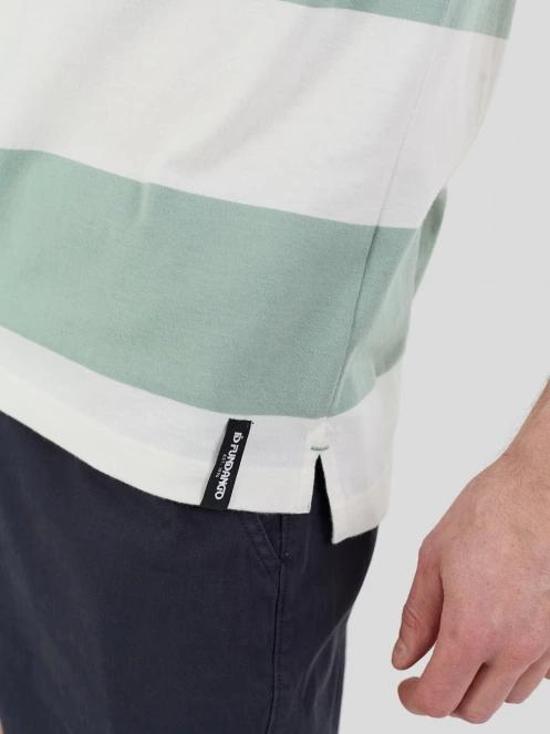 tricou cu guler pt. barbati Fundango Incognito Stripe Poloshirt verde 6