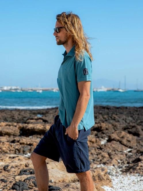 tricou cu guler pt. barbati Fundango Molton Poloshirt verde 7