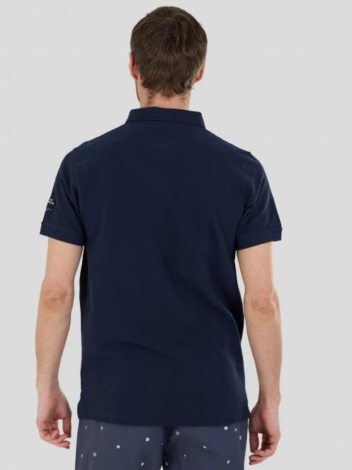 tricou cu guler pt. barbati Fundango Insignia Poloshirt albastru inchis 3