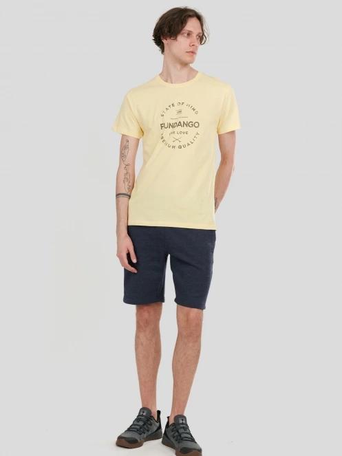 pantaloni scurti de trening pt. barbati Fundango Delon Sweatshorts albastru inchis 4