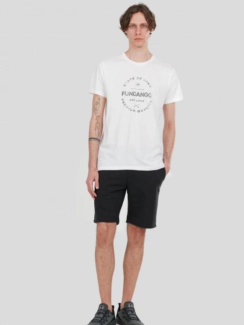 pantaloni scurti de trening pt. barbati Fundango Delon Sweatshorts negru 4