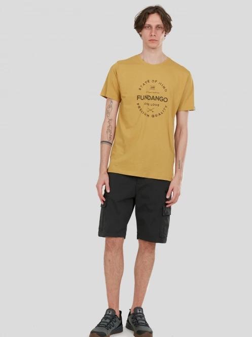 pantaloni scurti cu buzunare laterale pt. barbati Fundango Zack Cargo Shorts gri 4
