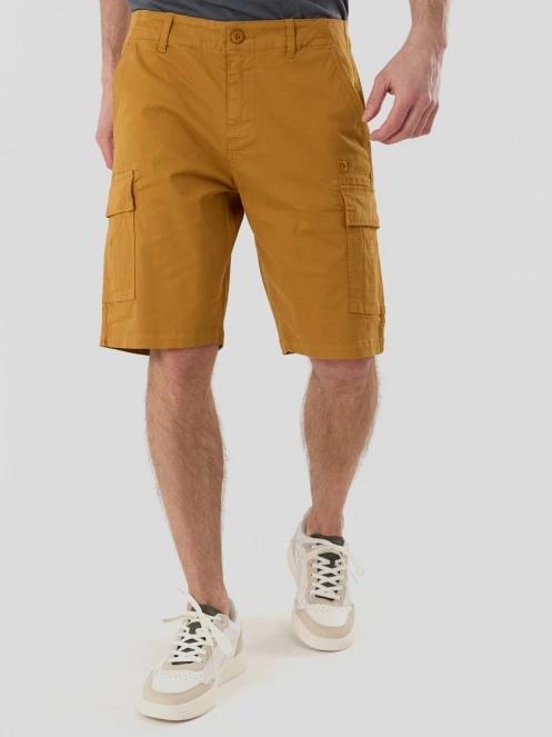 pantaloni scurti cu buzunare laterale pt. barbati Fundango Zack Cargo Shorts galben 2