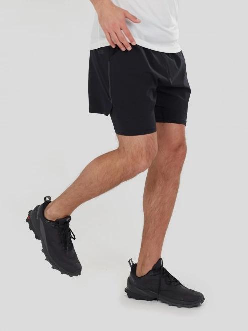 pantaloni scurti pentru sport pt. barbati Fundango Corris Running Shorts negru 6