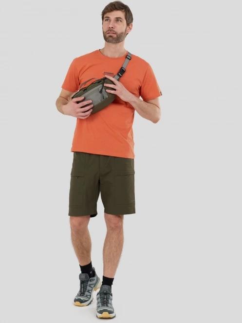 pantaloni scurti cu buzunare laterale, pentru drumetii pt. barbati Fundango Elkford Cargo Trekking Shorts verde 4