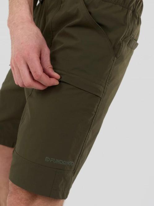 pantaloni scurti cu buzunare laterale, pentru drumetii pt. barbati Fundango Elkford Cargo Trekking Shorts verde 6