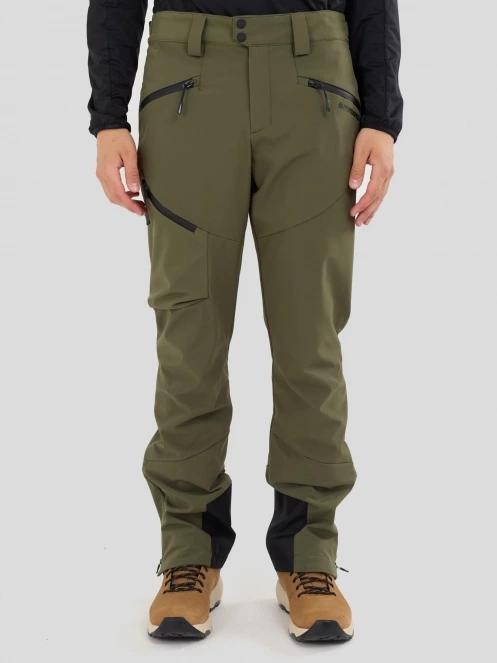 pantaloni softshell pt. barbati Fundango Rob II Softshell Pants oliv 2