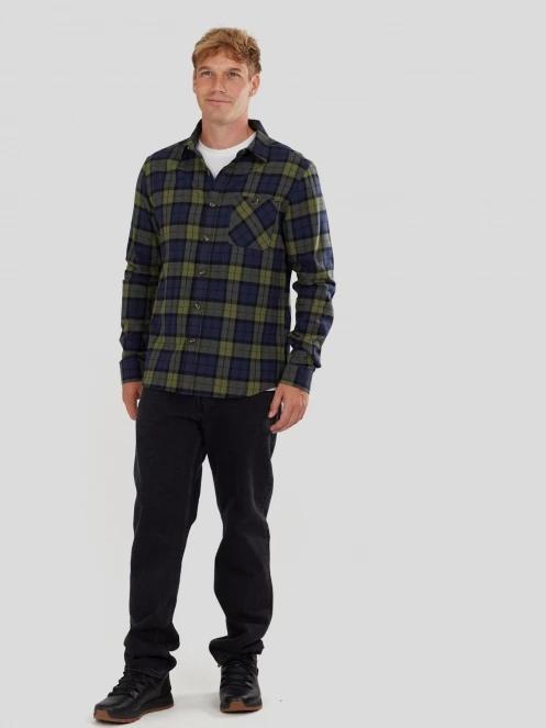 camasa cu maneci lungi pt. barbati Fundango Harris Shirt albastru inchis 4