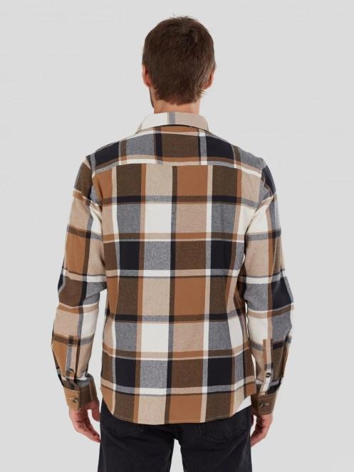 camasa cu maneci lungi pt. barbati Fundango Harris Shirt maro 3