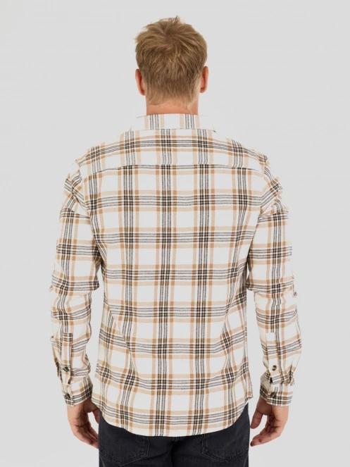 camasa cu maneci lungi pt. barbati Fundango Harris Shirt nisip 3