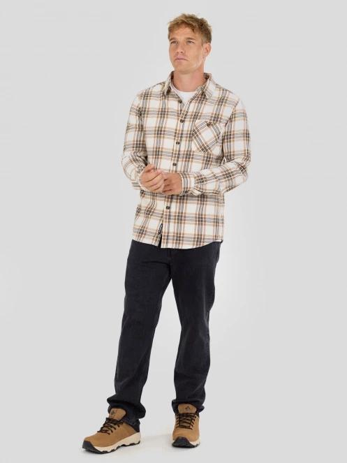 camasa cu maneci lungi pt. barbati Fundango Harris Shirt nisip 4