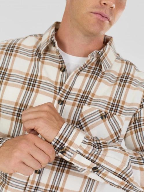 camasa cu maneci lungi pt. barbati Fundango Harris Shirt nisip 7