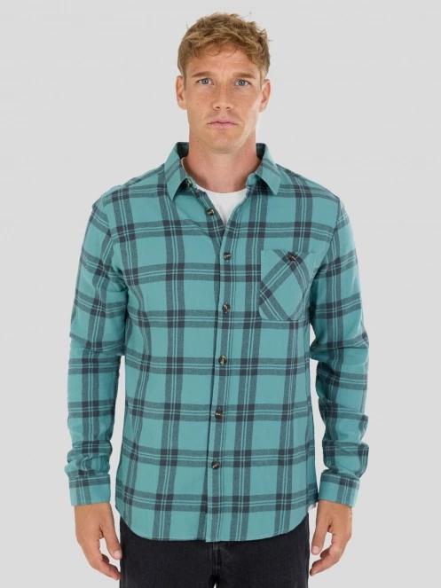 camasa cu maneci lungi pt. barbati Fundango Harris Shirt verde 2