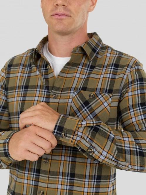 camasa cu maneci lungi pt. barbati Fundango Harris Shirt oliv 6
