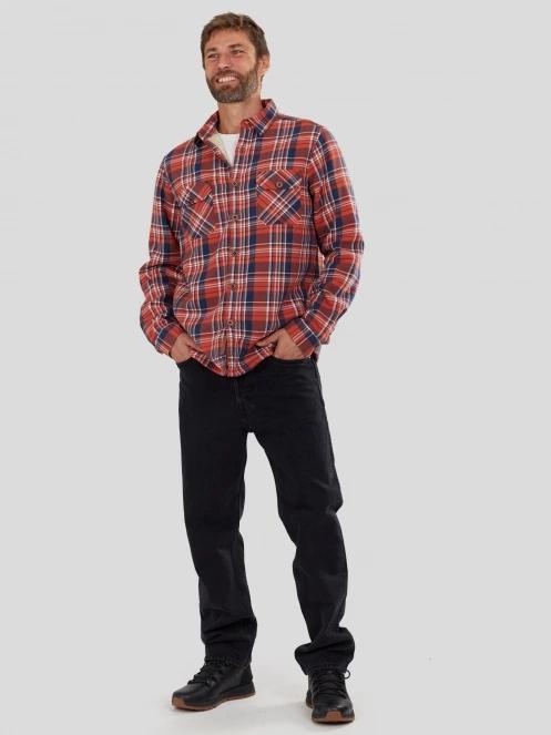 jacheta camasa pt. barbati Fundango Roddy Lined Shirt rosu 4