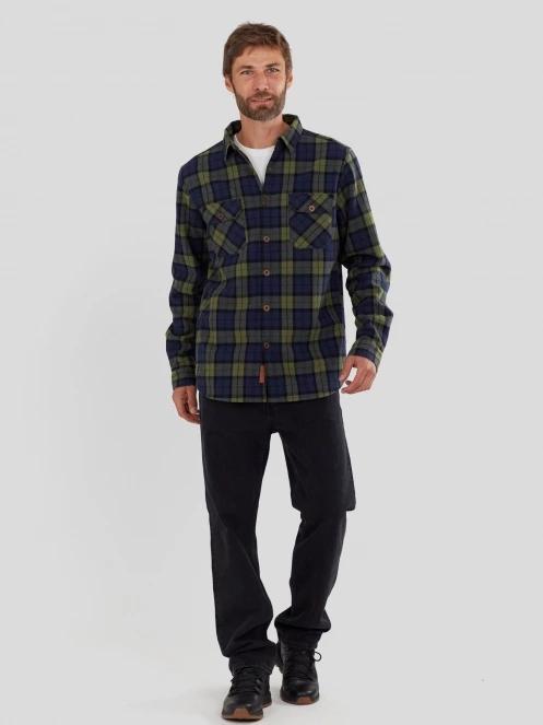jacheta camasa pt. barbati Fundango Roddy Lined Shirt albastru inchis 4
