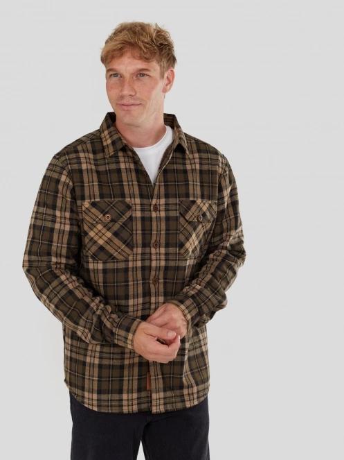 jacheta camasa pt. barbati Fundango Roddy Lined Shirt oliv 2
