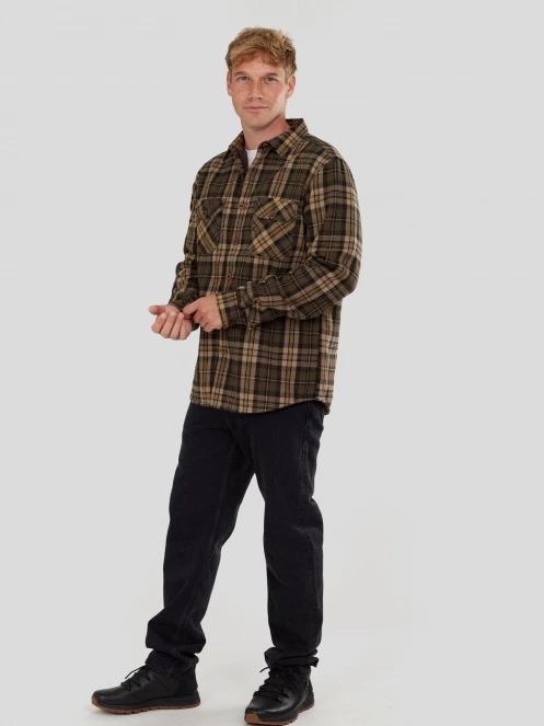 jacheta camasa pt. barbati Fundango Roddy Lined Shirt oliv 5
