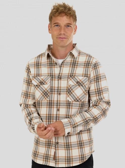 jacheta camasa pt. barbati Fundango Roddy Lined Shirt nisip 2