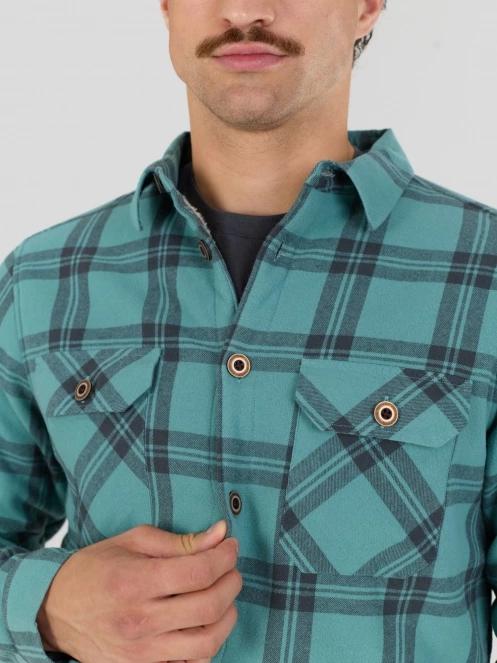 jacheta camasa pt. barbati Fundango Roddy Lined Shirt verde 7