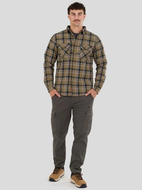jacheta camasa pt. barbati Fundango Roddy Lined Shirt oliv 4