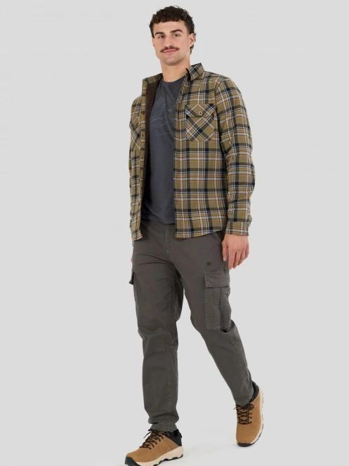 jacheta camasa pt. barbati Fundango Roddy Lined Shirt oliv 5