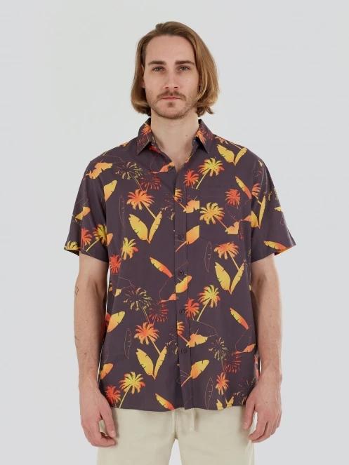 camasa cu maneci scurte pt. barbati Fundango Chase Shirt albastru inchis 2