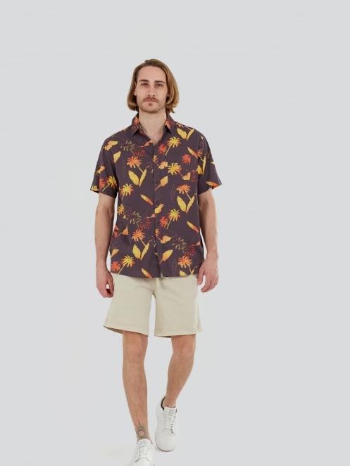 camasa cu maneci scurte pt. barbati Fundango Chase Shirt albastru inchis 4