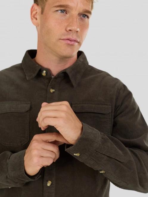 camasa cu maneci lungi pt. barbati Fundango Oregon Corduroy Shirt verde 6